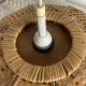 Natural woven wicker flower suspension