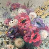 Tableau ancien bouquet classique