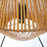Three-year rattan lamp 1950 vintage