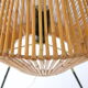 Lampe tripode rotin 1950 vintage