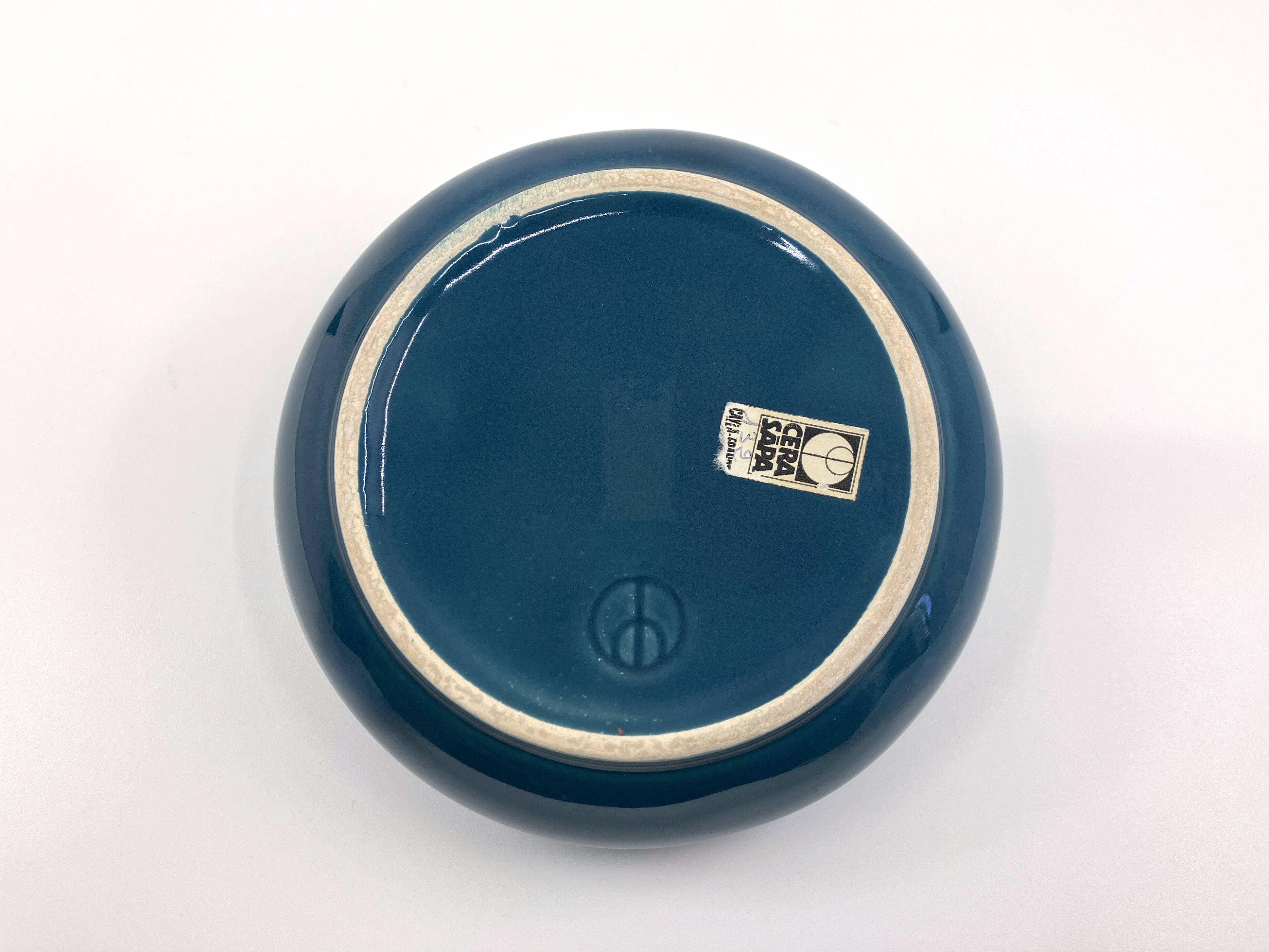 Ceramic vase/ashtray/empty tray • cera sapa • space age 1970 • france