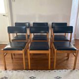 Set of six vintage Scandinavian chairs