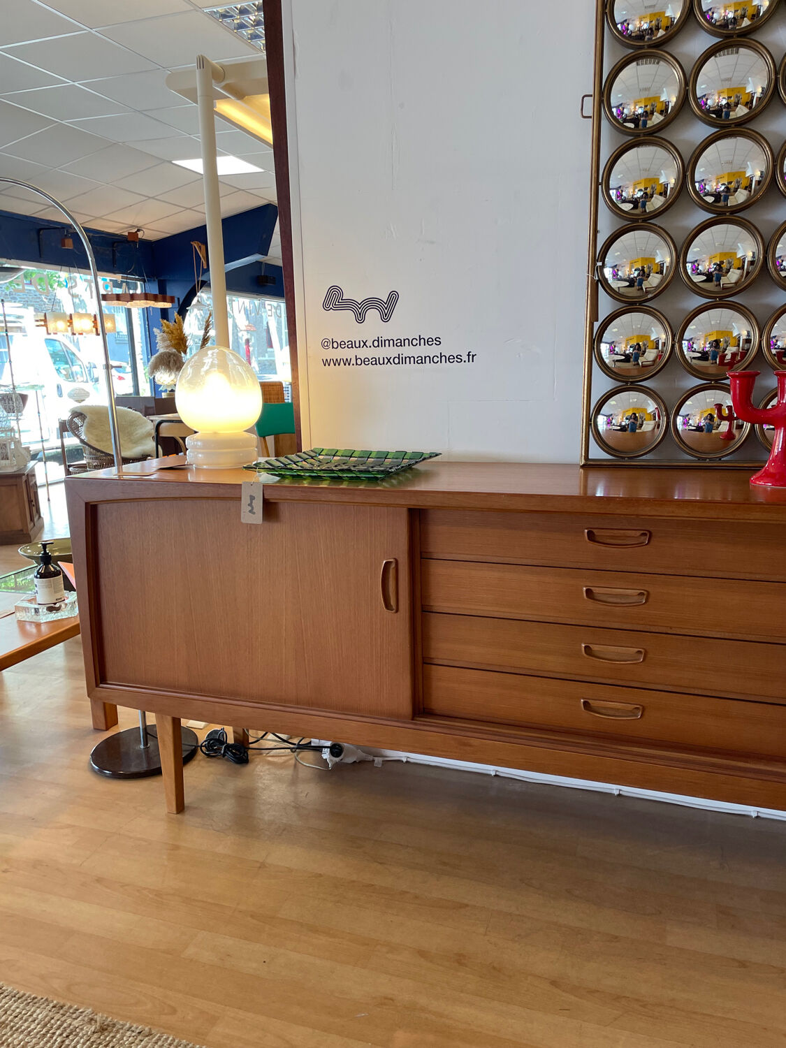Blond teak sideboard, Germany, 60 ́s