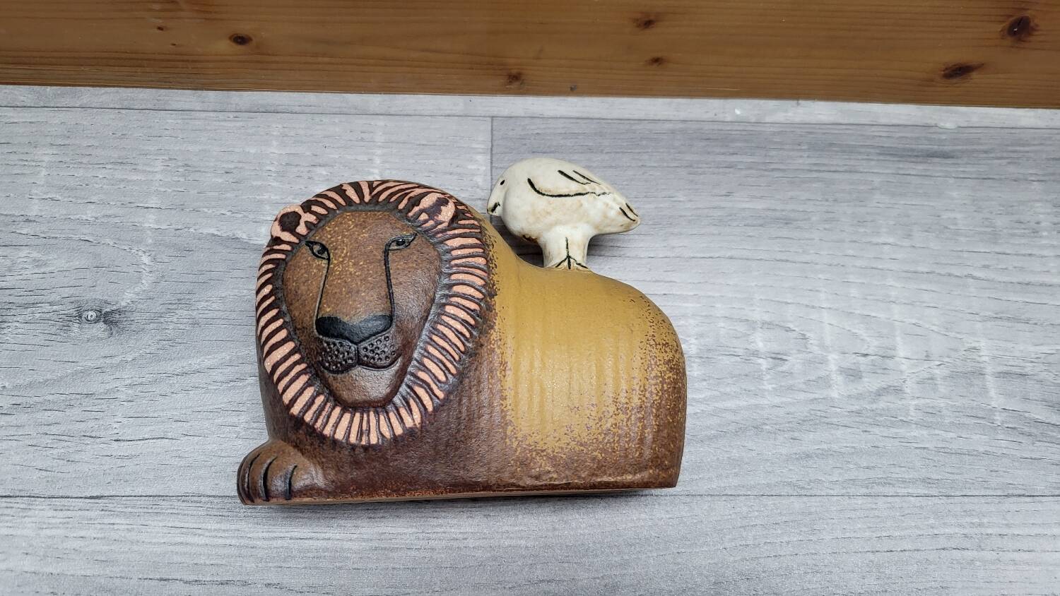 Ceramic the lion and the bird Lisa Larson Gustavsberg
