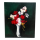Large oil on canvas – Still life with red flowers – Vlaminck spirit –