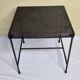 Vintage perforated metal side table, 42 cm