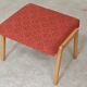 Ton bystrice stool (thonet) wood and orange patterned fabric 1960