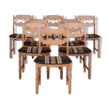 8 oak mid-century danish dining chairs