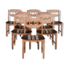 8 oak mid-century danish dining chairs