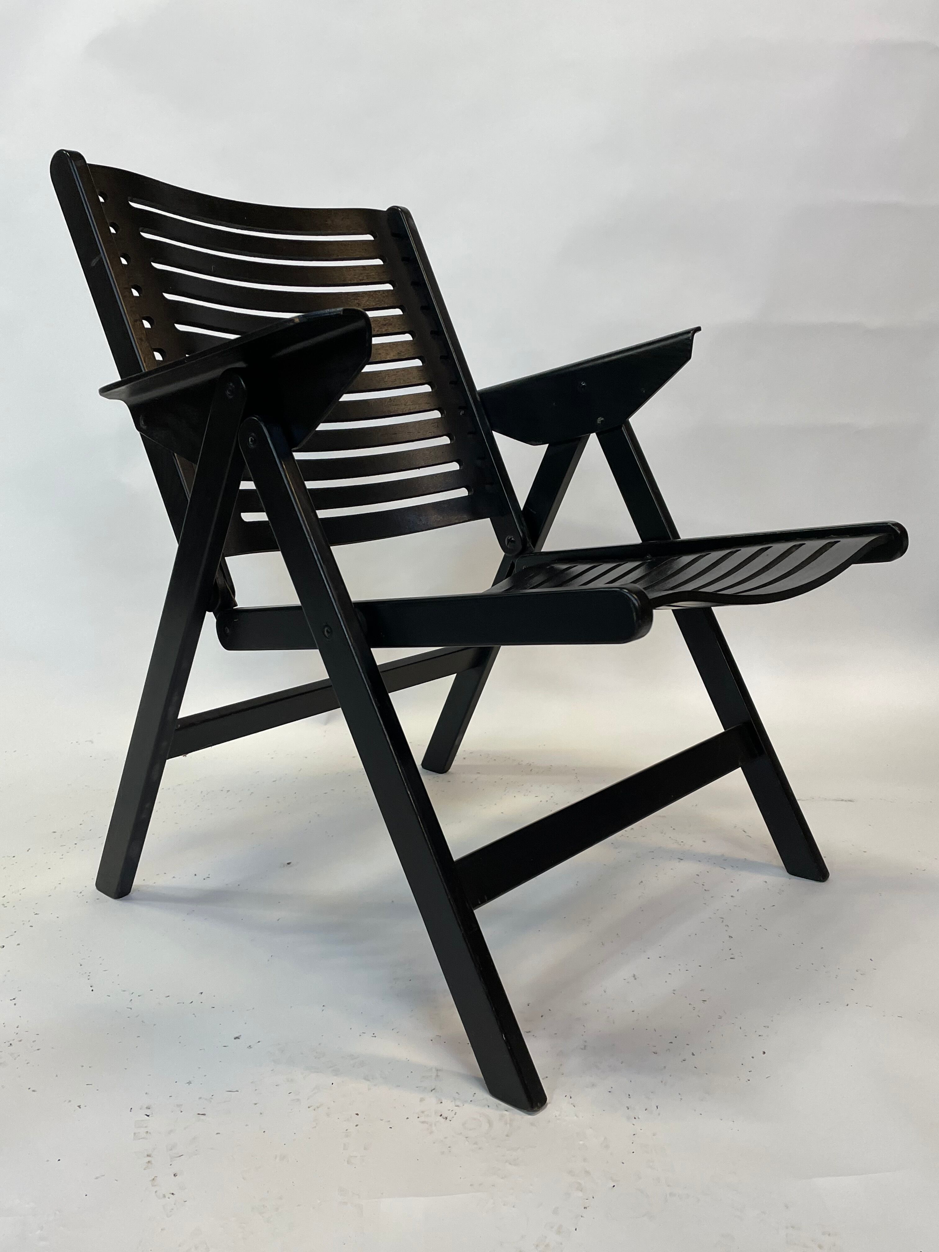 Niko Kralj Slovenian Rex Plywood Folding Chair for Stol 1950s in Black