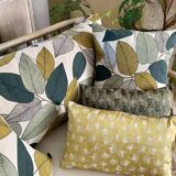 Rattan sofa and cushions