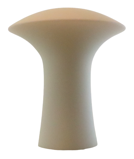 Milk glass mushroom lamp