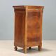 Antique Louis-Philippe bedside table in walnut with drawer, Italy, 19th century.