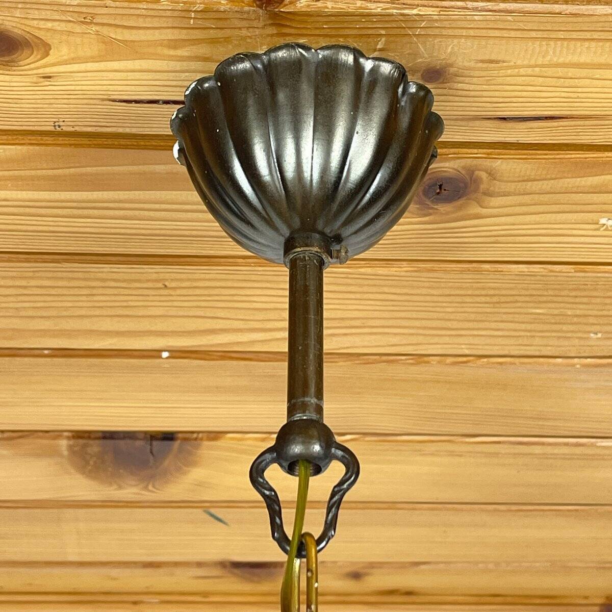 Vintage yellow Murano sphere pendant lamp, Italy, 1970s.