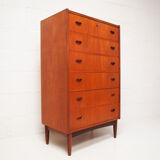 Scandinavian midcentury teak chest of drawers