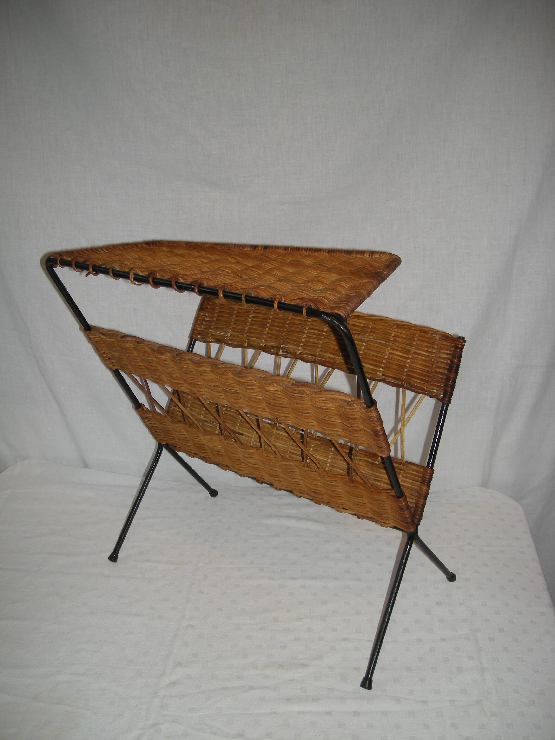 Magazine holder and tablet from the 50s