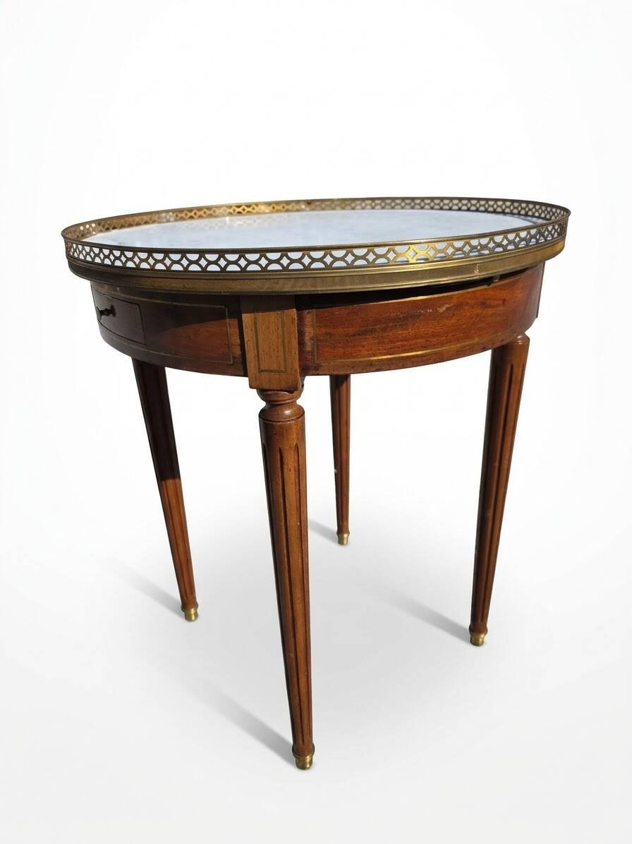 Louis XVI style bouillotte table in mahogany