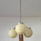 Original Art Deco Chandelier Antique Hand Blown Glass Pendant Light 1940's