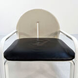 Black and beige armchair "54 L" by Gae Aulenti for Knoll 1970