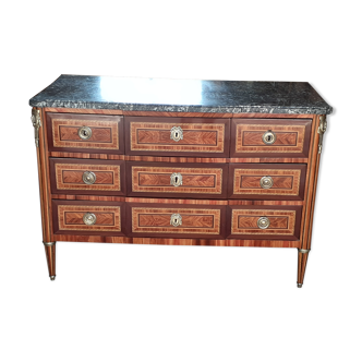 Louis XVI chest of drawers stamped