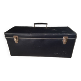 Valise ancienne parallélépipédique bleue