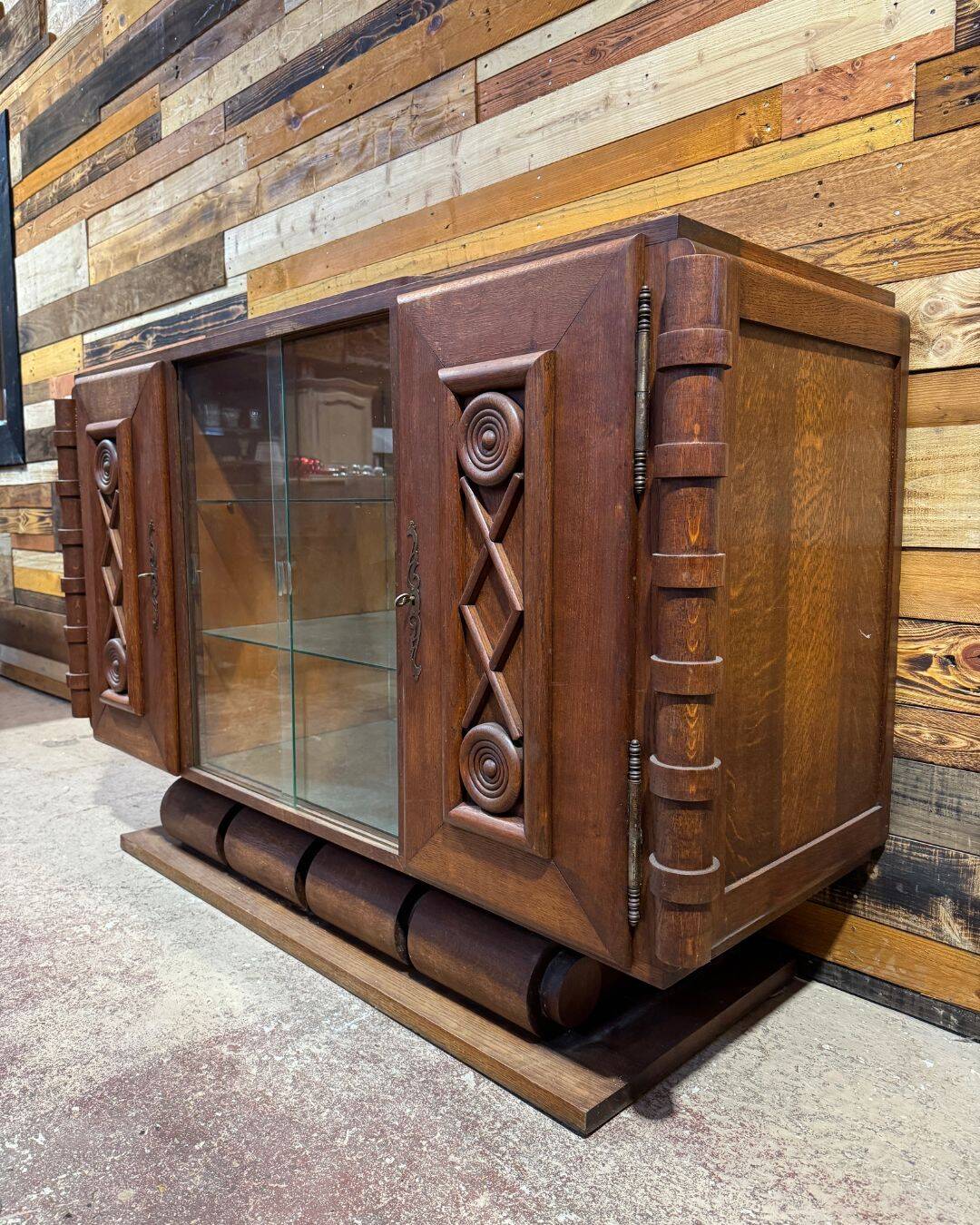 Buffet bas Art Déco Moderniste - Chêne massif
