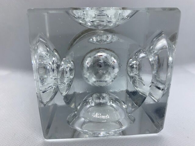 Cubic table lighter in cristral