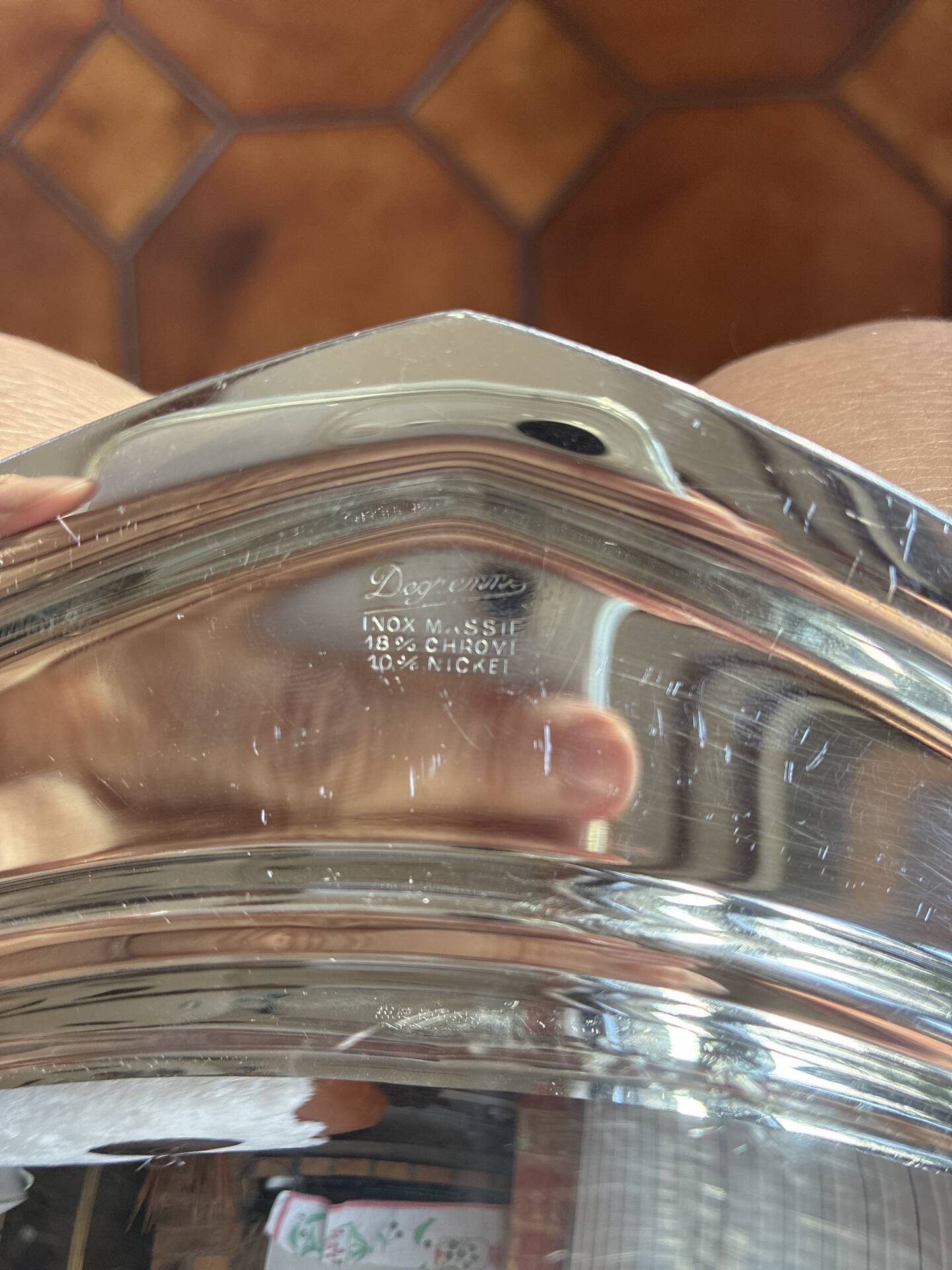 Stainless steel plate Guy Degrenne