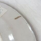 Old plate decoration flowers, ceramic from Auvillar, 18-19th