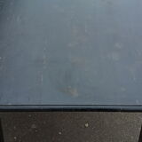 Black lacquered pine desk table