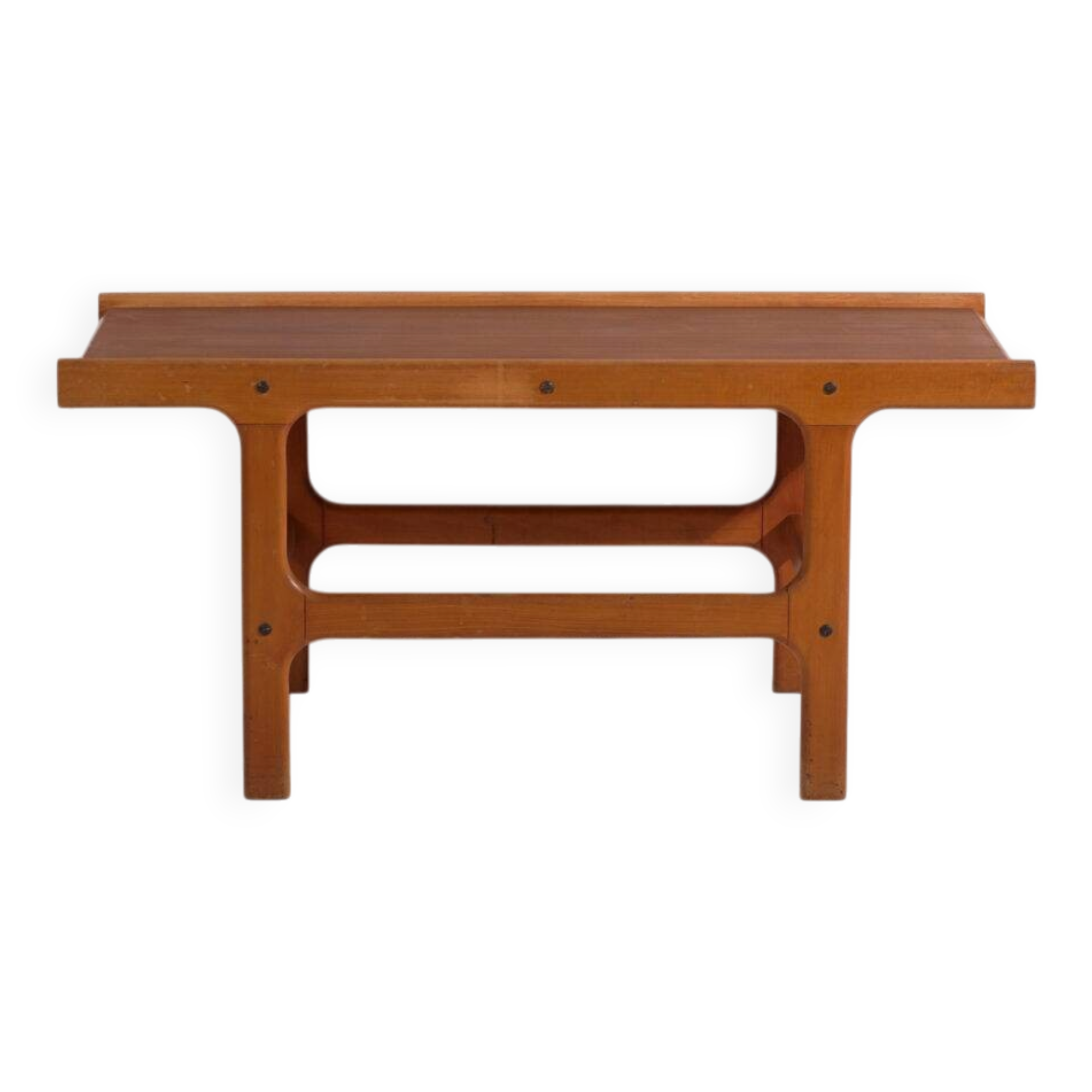 Table basse vintage en teck et hêtre style scandinave – Scandinavie, vers 1960