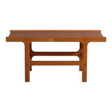 Table basse vintage en teck et hêtre style scandinave – Scandinavie, vers 1960