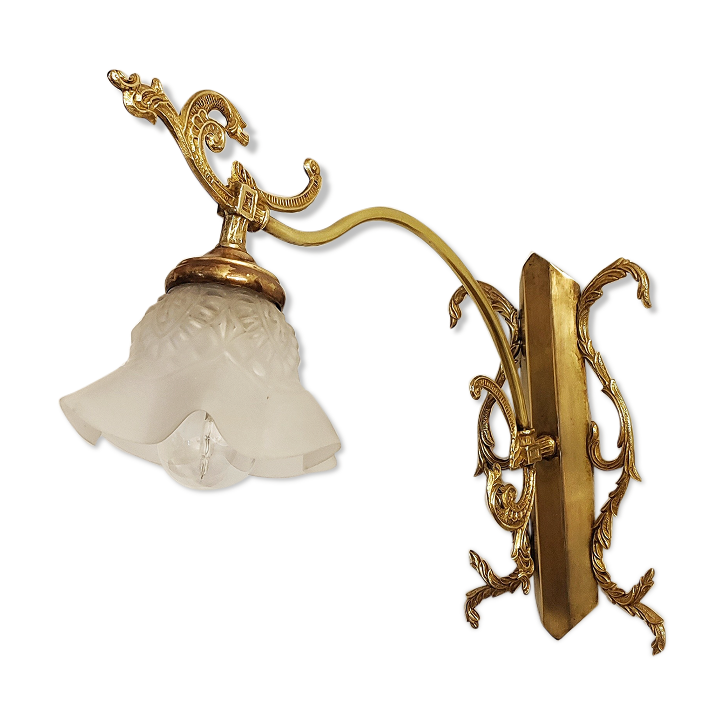 Bronze Modernist wall lamp. Spain, 1930s.