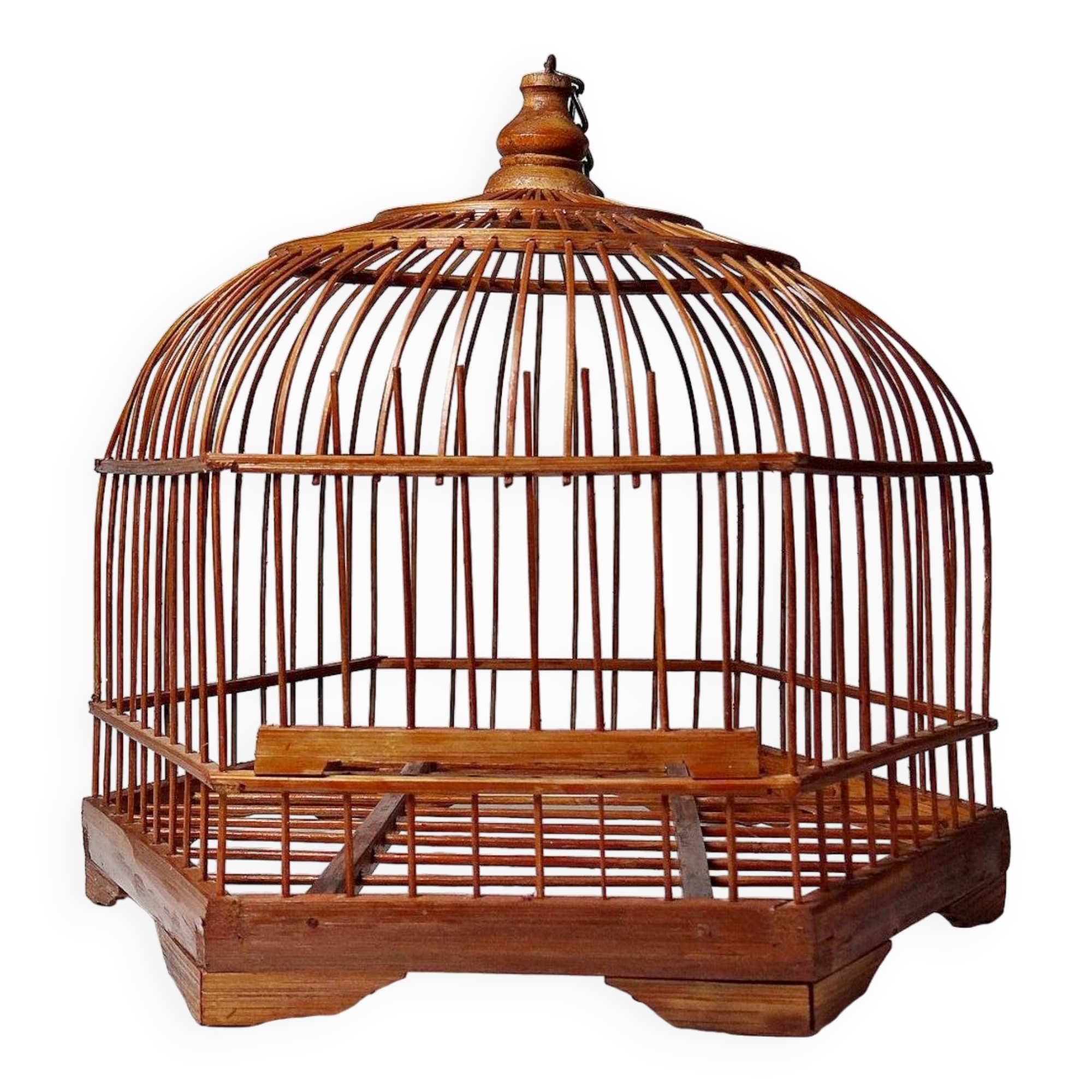 Vintage Chinese Bamboo Decorative Bird Cage