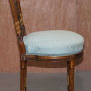 Pair of Carved Golden Wood Accent Chairs