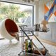 Vintage "Z-Line" Chrome and Smoked Glass Side Table 2000s