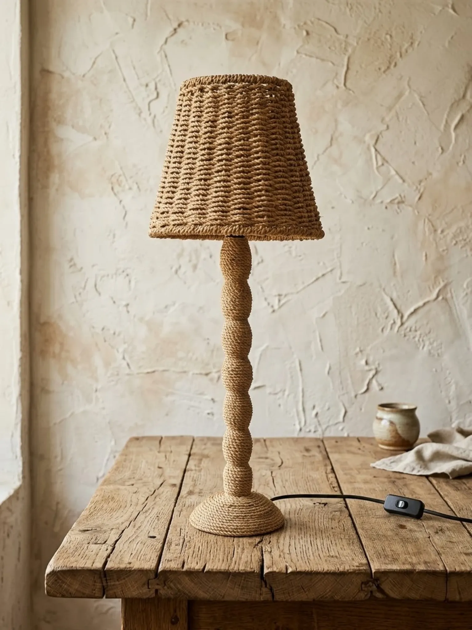 Rope lamp brutalist style