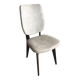 Chaise bois et skaï blanc vintage