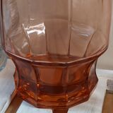 Vintage pink glass bottle vases