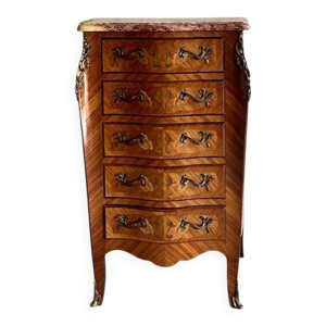 Chiffonnier Louis XV - marbre
