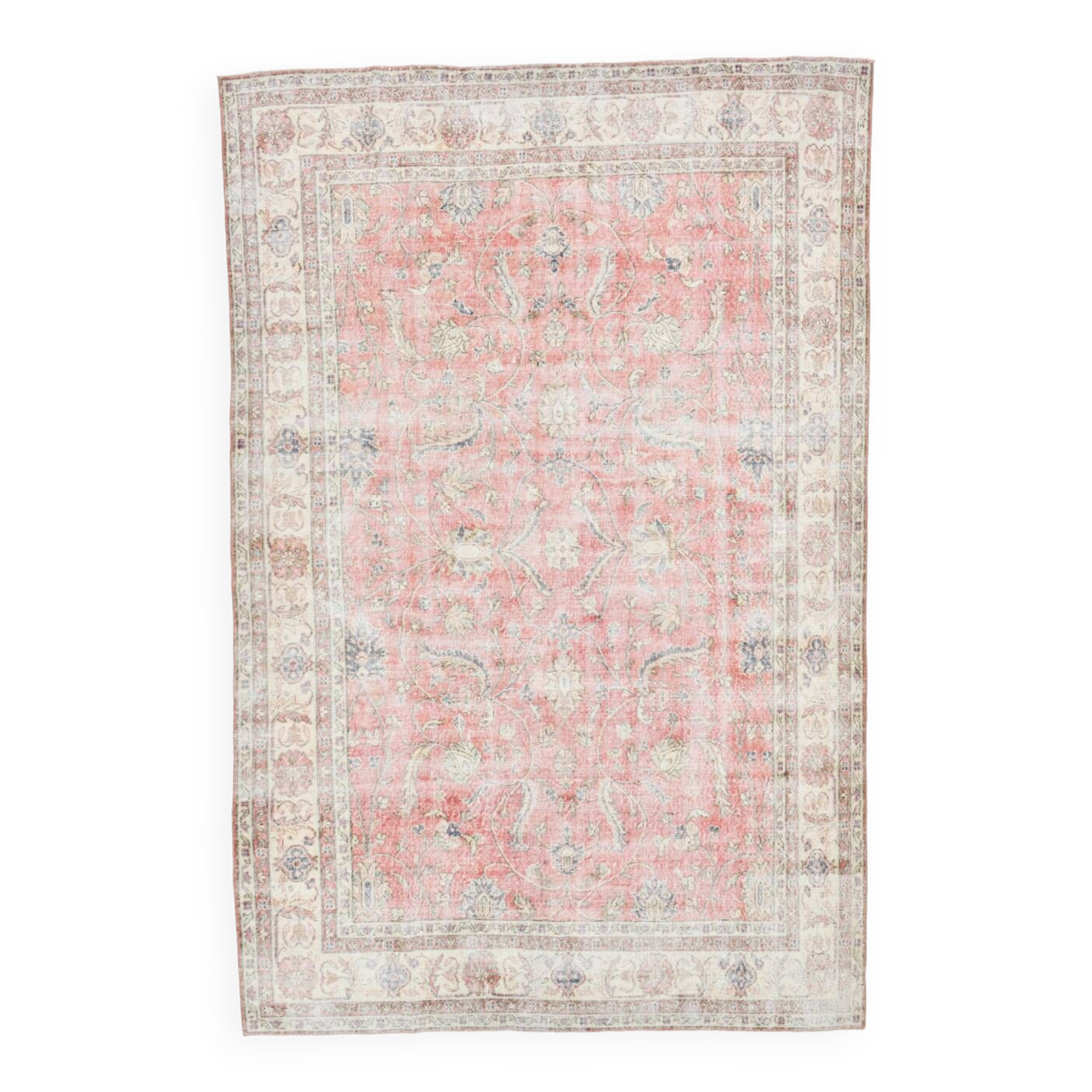 7x10 Dusty Red Persian Area Rug, 205x322Cm