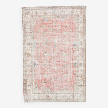 7x10 Dusty Red Persian Area Rug, 205x322Cm