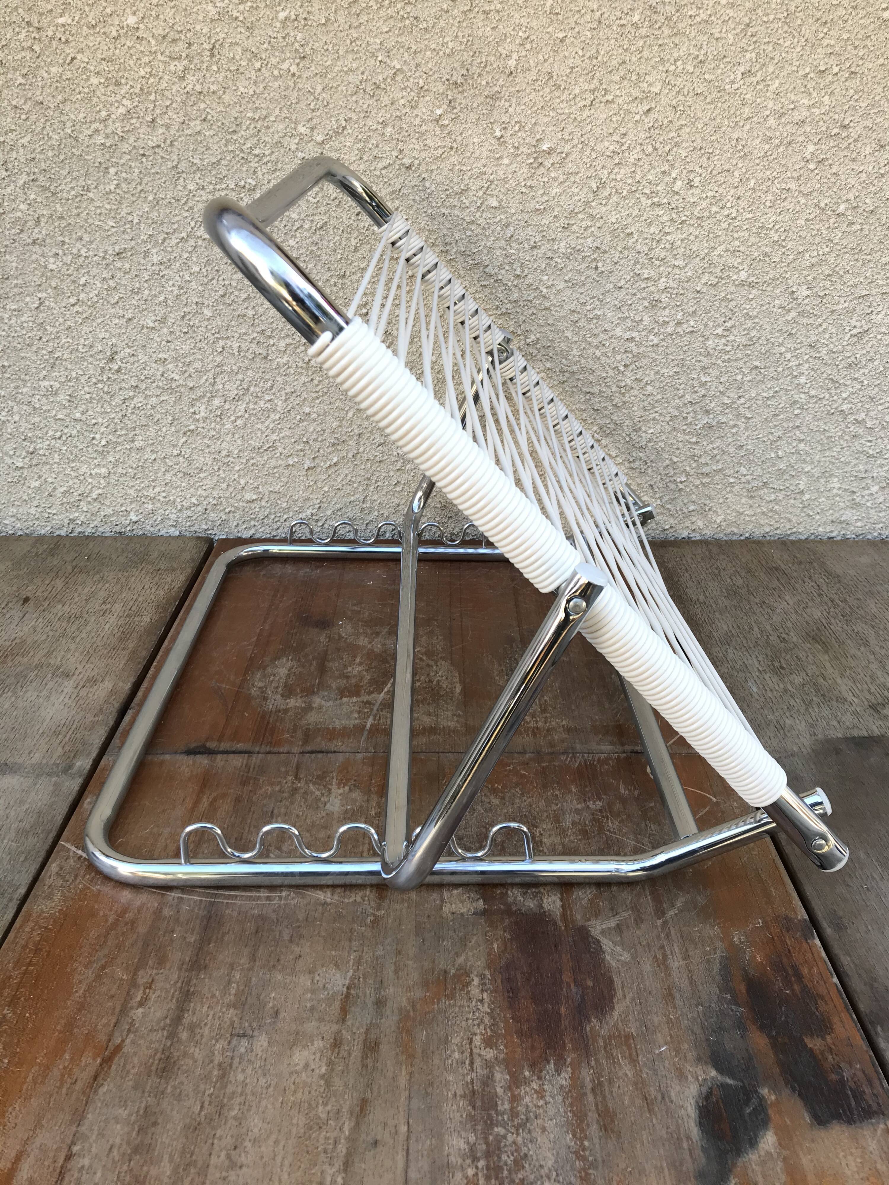 Old folding metal chrome back