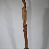 XXL Solid Teak Crane Sculpture - 1960s Design, Mid-Century Art