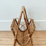 Rattan magazine holder