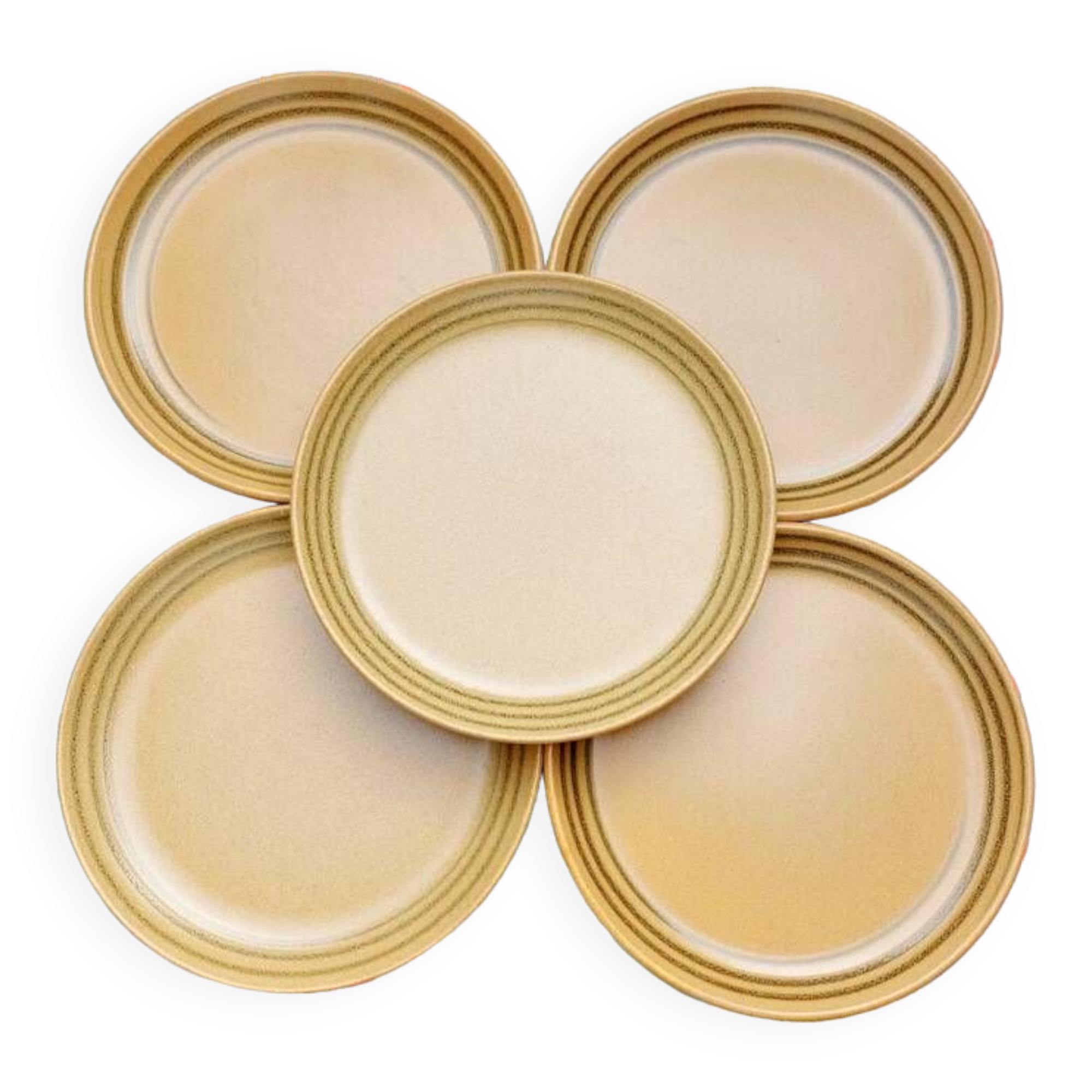 5 Sarreguemines Chaumière stoneware dinner plates