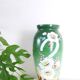 Opaline glass vase, hand painted, 1960