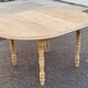 Table à manger ronde extensible rénovée Louis Philippe 115cm 6 personnes