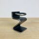 Brutalist wrought iron candlestick "Z"