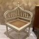 Louis XVI style wooden corner armchair